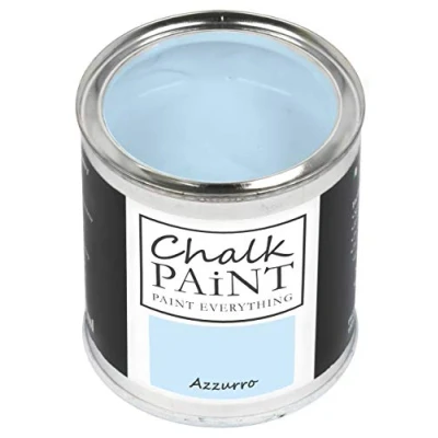 Abbildung von Chalk Paint Everything® Azzurro Kreidefarbe Wasserbasis für Alle Oberflächen einfach zu verarbeiten ohne schlechten Geruch Extra Matt (250 ml)