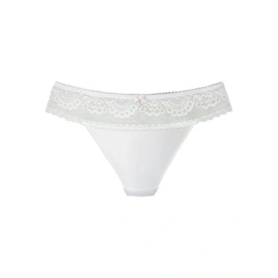 Abbildung von LASCANA High Waist String, mit breitem Bund aus floraler Spitze
