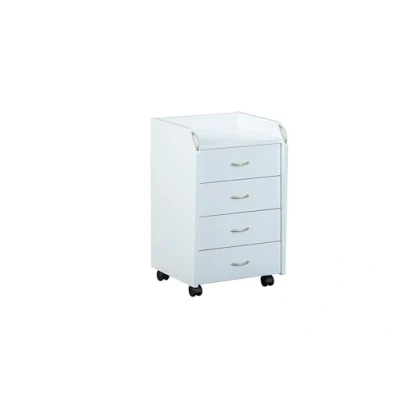 Abbildung von Inter Link Rollcontainer mit Schubladen Bürocontainer Standcontainer Rollschrank Schubladenkommode Büroschrank 4 Weiß Pronti