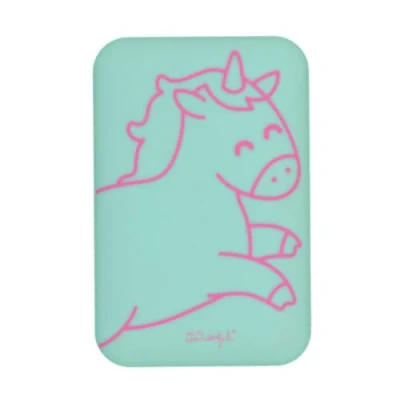 Abbildung von Wondee Mr Wonderful Tragbares Ladegerät, externer Akku, 10.000 mAh, lustiges Einhorn, mit 3 Anschlüssen [2 USB und 1 C] Powerbank kompatibel allen Smartphones, iPhone, Tablets, iPad mehr