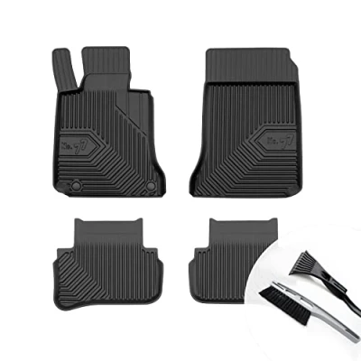 Abbildung von moto MOLTICO Gummimatten Auto Fußmatten mit Rand Gummi Automatten 4 teilig Set passend für Mercedes Benz C Klasse W204 2004 2014