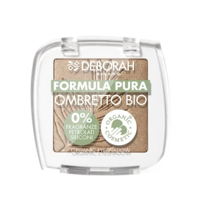 Abbildung von Deborah Lidschatten Mono Bio Formel Pure Color Nr. 08 Chestnut Brown, mit Inhaltsstoffen 100% natürlichen Ursprungs, vegan und tierfreundlich