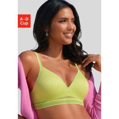 Abbildung von LASCANA Bralette BH ohne Bügel mit eingearbeitetem Push up Kissen, Dessous