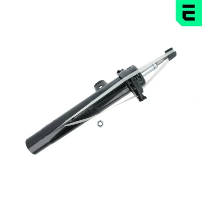 Abbildung von OPTIMAL A 3613GL Stoßdämpfer Vorderachse links Gasdruck Zweirohr Federbein oben Stift, unten Schelle M12x1.5 BMW: 1 Cabrio, Schrägheck, Coupe