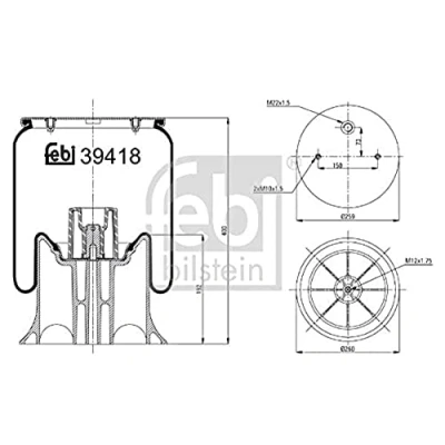 Abbildung von FEBI BILSTEIN 39418 Federbalg, Luftfederung
