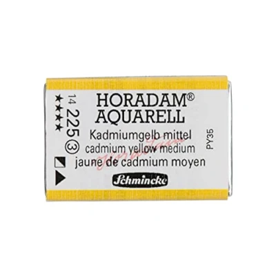 Abbildung von Schmincke HORADAM® AQUARELL feinste Künstler Aquarellfarben, 225 Kadmiumgelb mittel, 14 043, 1/1 Näpfchen