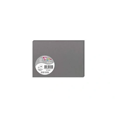 Abbildung von Clairefontaine 1353C Packung mit 25 Karten Pollen in Format C6, 110 x 155mm, 210g, Dunkelgrau