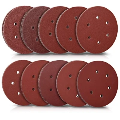 Abbildung von Navaris Schleifscheibe 100x Klett Schleifscheiben Set ø 150mm 40 400 Körnung, (100 St)
