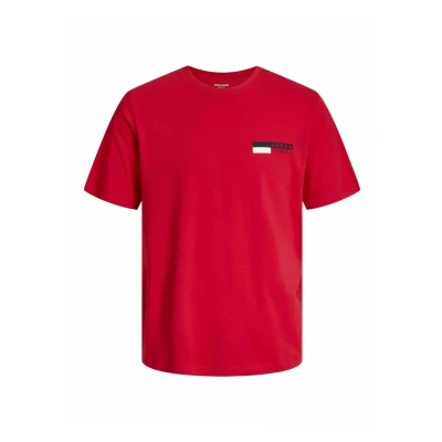 Abbildung von Jack &amp; Jones Jjecorp LOGO PLAY O NECK Tshirt print, Herren, Größe: Small, True red