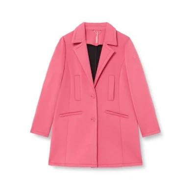 Abbildung von Samoon Damen Sportiver Kurzmantel aus Scuba Langarm unifarben Soft Cranberry 54
