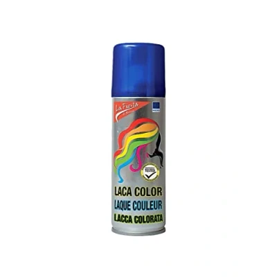 Abbildung von Color Haarspray für farbig buntes Haar Blau Farbspray zum Verkleiden &amp; Schminken Karneval, Fasching, Halloween Motto Party