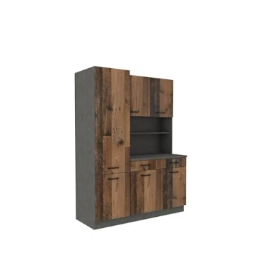 Abbildung von Küchen Preisbombe Küchenzeile Mario 150 cm Buffetküche Buffet Küchenblock Einbauküche Old Wood Style