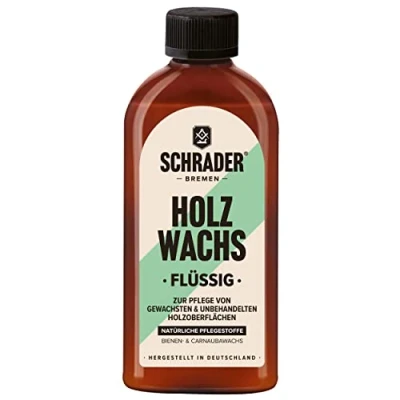 Abbildung von Schrader Hartwachsöl Holz Wachs Flüssig 250ml , Pflegemittel für Holzmöbel Made in Germany