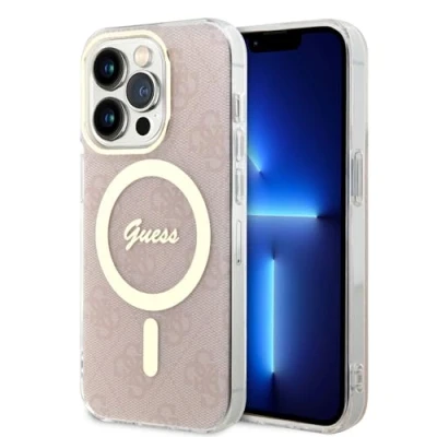 Abbildung von CG MOBILE Guess HC Magfit 4G Schutzhülle für iPhone 15 Pro, Rosa