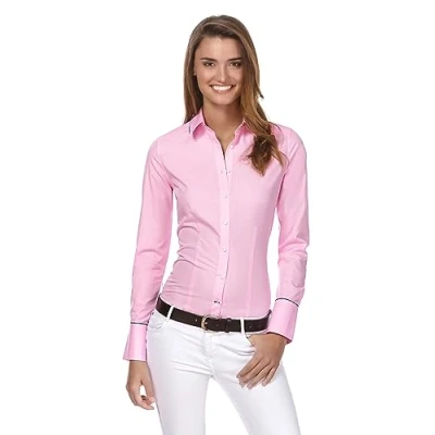 Abbildung von Vincenzo Boretti Leicht Tailliert Hemdbluse, Damen, Größe: 38, Pink