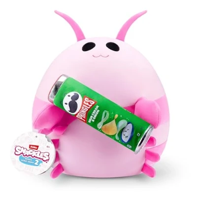 Abbildung von Snackles 77605B, Pink Shrimp (Pringles, Sour Cream &amp; Onion), Series 2, 20 cm großes Plüschspielzeug, Small (20 cm)
