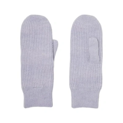 Abbildung von VERO MODA Damen VMGILA Rib Mittens NOOS Fäustlinge, Blau, Cosmic Sky/Detail:White Melange