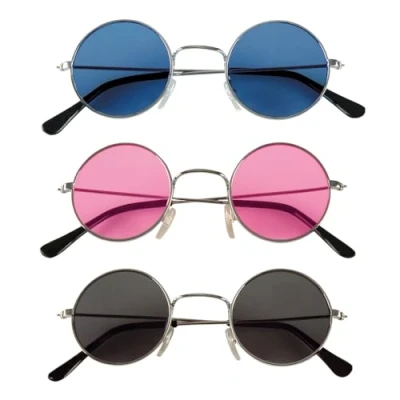 Abbildung von Boland Partybrille im Set, 3 Stück, Brillen für Erwachsene, Spaßbrille, ohne Sehstärke, Sonnenbrille, Bad Taste Outfit, Zubehör Faschingskostüme, Rosa, Schwarz