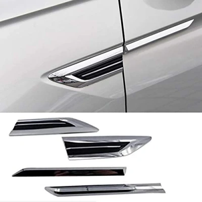 Abbildung von Silber Seitenflügel Fender Emblem Abzeichen Aufkleber Abdeckung Trim Zubehör für Tiguan II/Tiguan II Allspace 2017 2019 2020