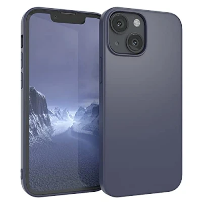Abbildung von EAZY CASE Handyhülle Silikon mit Kameraschutz kompatibel iPhone 13 Mini in Navy Blau, Ultra dünn, Slimcover, Silikonhülle, Hülle, Softcase, Backcover