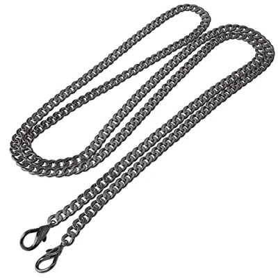 Abbildung von EAZY CASE Schulterriemen für Tasche Metall Wechselband Taschenriemen Metallkette, Ersatz Taschenkette, abnehmbar Anthrazit