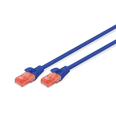 Abbildung von DIGITUS LAN Kabel Cat 6 2m RJ45 Netzwerkkabel UTP Ungeschirmt Kompatibel zu 6A &amp; 5e Blau