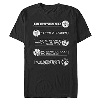 Abbildung von Disney Villains Villain Quotes Men&#039;s Crew neck Black L