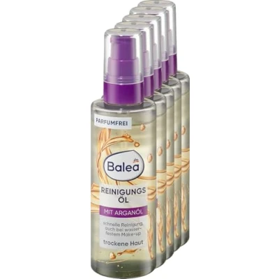 Abbildung von Balea Reinigungsöl, 100 ml Flasche Reinigt sanft Gesicht, Augen sowie Lippen Parfumfrei und mit Arganöl