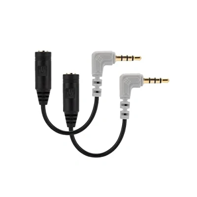 Abbildung von Alphatec Ersatz sc4 Mikrofonkabel für rode, 3,5mm TRS auf TRRS Adapter Schließen Sie Smartphones, Tablets mit Rode VideoMic Go, VideoMicro und BOYA Mic Lavalier Mikrofon 2 Stück