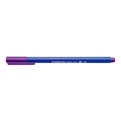 Abbildung von STAEDTLER Filzstifte triplus color, violett, dreikant, stabile, eindrucksichere Spitze, Linienbreite ca. 1 mm, kindgerecht, hohe Qualität Made in Germany, 10 fibre tip pens im Kartonetui, 323 6