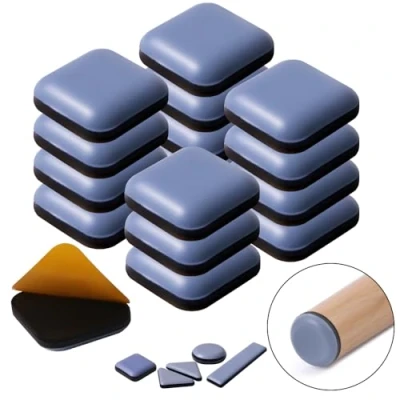 Abbildung von Teflongleiter Selbstklebend Profi Möbelgleiter/Teppichgleiter PTFE Rund&amp;Quadratisch (16, Quadrat,22 * 22mm)