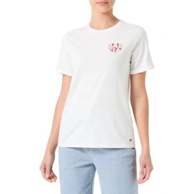 Abbildung von Garcia Tshirt print, Damen, Größe: Medium, Off white