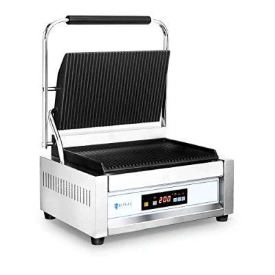 Abbildung von Royal Catering Kontaktgrill 2.200 W 50 300 C obere Platte: 33 x 21, untere Platte:, 2200