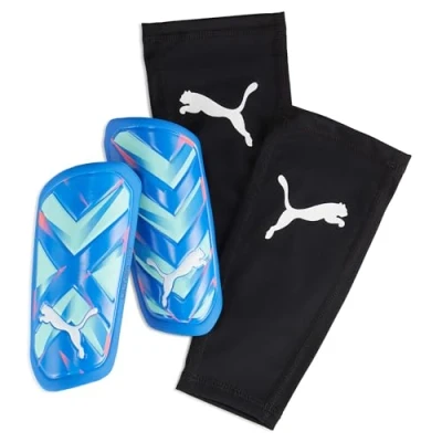Abbildung von Puma Ultra Twist Sleeve Unisex Schienbeinschoner, Größe: Medium, Bluemazing/electric peppermint