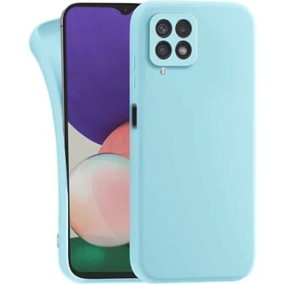 Abbildung von MyGadget Hülle für Samsung Galaxy M53 5G robuste Silikon Schutzhülle TPU Case Slim Silikonhülle Back Cover Kratzfest Handyhülle Matt Hellblau