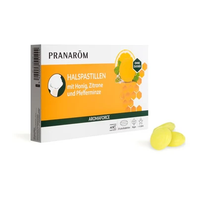 Abbildung von Pranarom Halspastillen Honig, Zitrone &amp; Pfefferminze 24 St