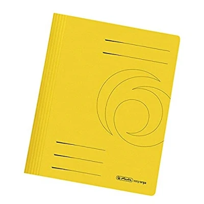 Abbildung von Herlitz 11034303 Schnellhefter A4 aus Karton gefaltet in gelb