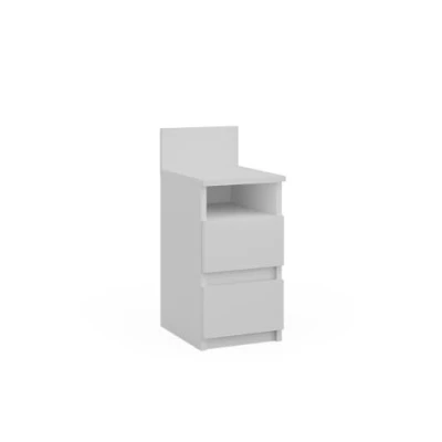Abbildung von Vicco Nachttisch Monty, Weiß, 25 x 59.1 cm mit 2 Schubladen