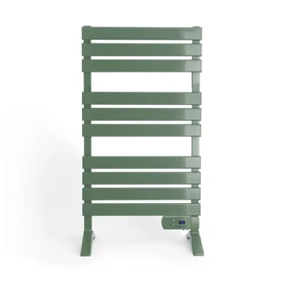 Abbildung von CREATE / WARM Towel 500W Elektrischer Badheizkörper Salbeigrün mit Standfüßen 103x55x5cm Thermostat, geringer Verbrauch