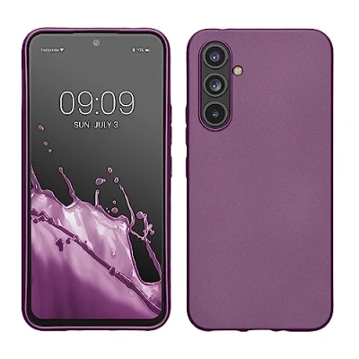 Abbildung von kwmobile Hülle kompatibel mit Samsung Galaxy A54 5G TPU Silikon Handyhülle Schutzhülle stoßabsorbierend flexibel Case in Metallic Lavendel