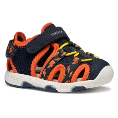 Abbildung von Geox Baby Jungen Multy Boy B Sandal, Navy/Orange, 22 EU