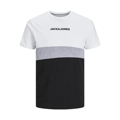 Abbildung von Jack &amp; Jones Jjereid Blocking NOOS Tshirt print, Herren, Größe: XXL, White