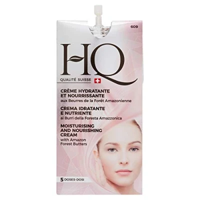 Abbildung von HQ COSMETIQUE Feuchtigkeitsspendende und pflegende Creme mit pflanzlichen Buttern des Amazonas 10 ml 5 Dosen