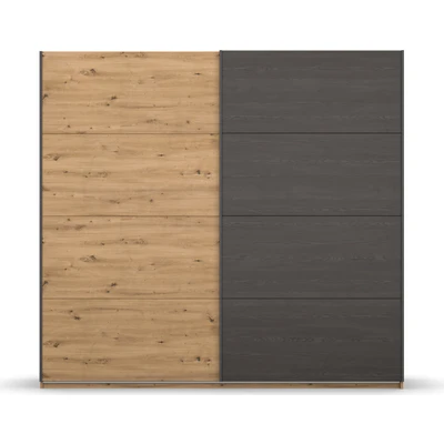 Abbildung von rauch Schwebetürenschrank &quot;Apollon&quot;, mit Frontabsetzung in Black oak