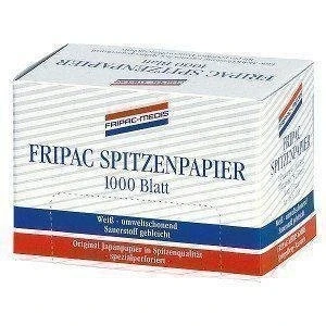 Abbildung von Fripac Medis Professional Spitzenpapier Blattgröße 75 x 55 mm, 1000 Blatt, weiß