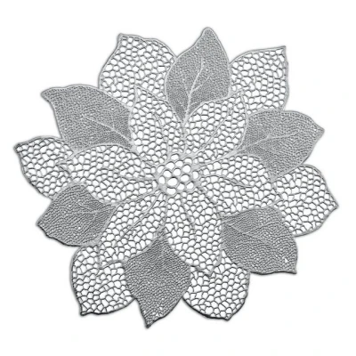Abbildung von Platzset, Platzset 1 Stück Metallic Flower Silber, Zeller Present, (Stück, St., Platzmatte), Platzdeckchen