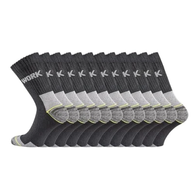 Abbildung von TippTexx 24 Arbeitssocken 12 Paar Arbeitssocken, Work Socken, ANTI LOCH GARANTIE, normale Länge