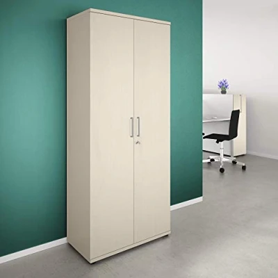 Abbildung von Weber Büro Uni Aktenschrank abschließbar 5 OH Ahorn Schrank Büroschrank Flügeltürenschrank