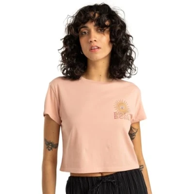 Abbildung von Billabong Damen Vibes Around T Shirt, Rosa Bud, XL