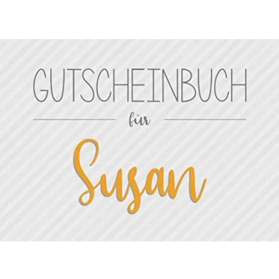 Abbildung von Gutscheinbuch für Susan: 20 Blanko Gutscheine zum selbst ausfüllen als Geschenk Geburtstag oder zu Weihnachten